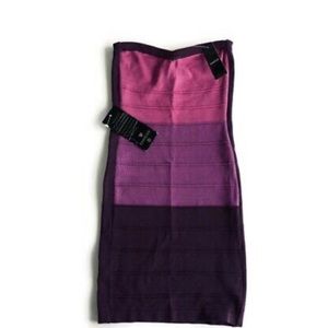 Bebe bandage dress with sweetheart neckline